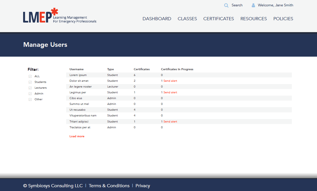 Manage Users Screenshot